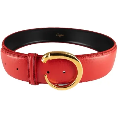 Pre-owned Leather belts , female, Sizes: ONE SIZE - Cartier Vintage - Modalova