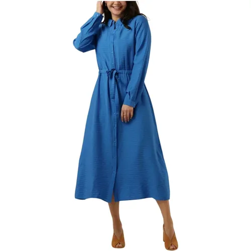 Blaues Midi-Kleid Tavilla 2785 , Damen, Größe: S - Moves - Modalova