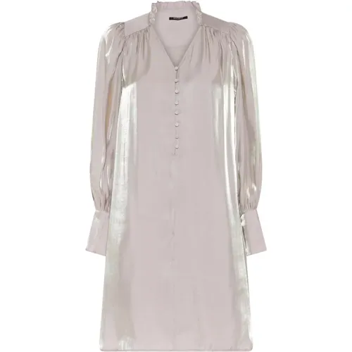 Sophisticated V-Neck Shirt Dress Gold Sand , female, Sizes: L, XL, XS, M, S - Bruuns Bazaar - Modalova