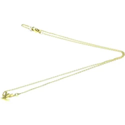 Pre-owned Gold necklaces , female, Sizes: ONE SIZE - Louis Vuitton Vintage - Modalova