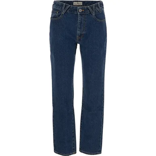 Blaue Gewaschene Denim Spray Jeans , Damen, Größe: W29 - Vivienne Westwood - Modalova