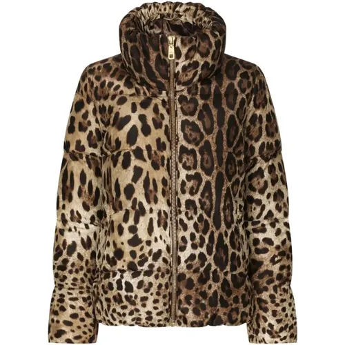 Leopardenmuster Steppjacke - Dolce & Gabbana - Modalova