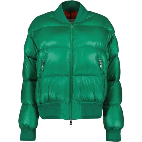 Ribbed Collar Bomber Jacket , female, Sizes: L - Moncler - Modalova