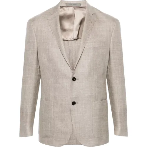 Luxury Wool Silk Linen Jacket , male, Sizes: 3XL, L, 2XL - Corneliani - Modalova