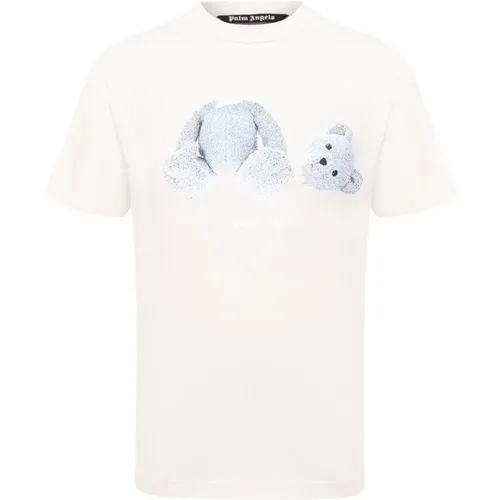 Luxus T-Shirt mit Bärenmotiv - Palm Angels - Modalova