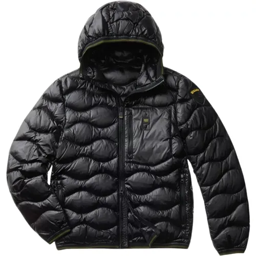 Short Padded Down Jacket for Men , male, Sizes: 2XL, M, L, XL, S - Blauer - Modalova