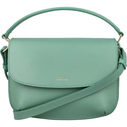 Jade Leather Mini Shoulder Bag , female, Sizes: ONE SIZE - A.p.c. - Modalova