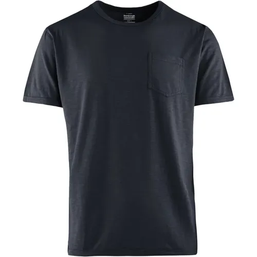 Men`s Slub Cotton T-Shirt with Pocket , male, Sizes: 3XL, XS - BomBoogie - Modalova