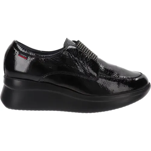 Leather Women's Sneakers with Elastic Closure , female, Sizes: 6 UK, 5 UK - Callaghan - Modalova