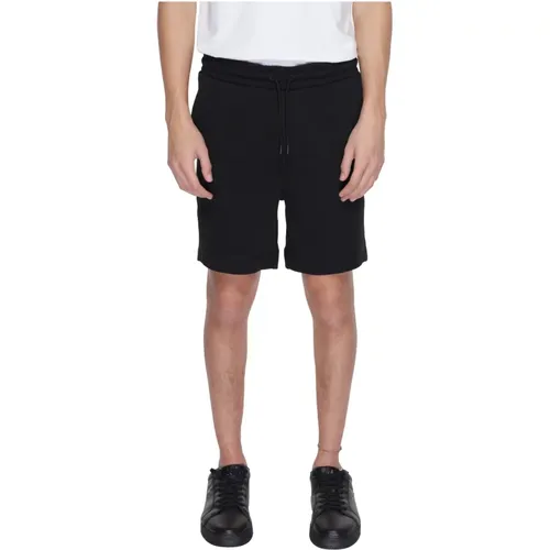 Stilvolle schwarze Shorts mit Schnürung und Taschen , Herren, Größe: 2XL - Hugo Boss - Modalova