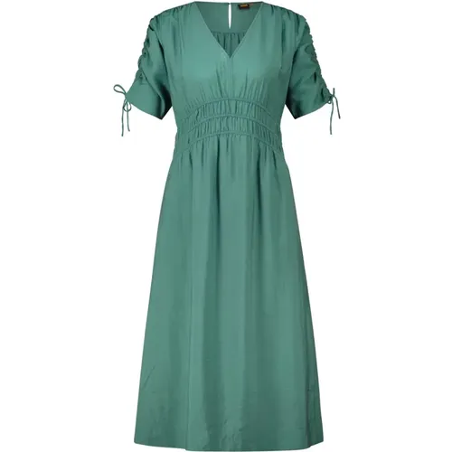 Grünes Midi-Kleid Dizzetta , Damen, Größe: L - Hugo Boss - Modalova