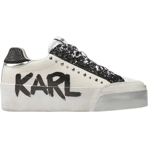 Weiße Sneakers Skool Kl60190 , Damen, Größe: 39 EU - Karl Lagerfeld - Modalova