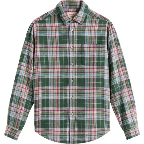 Weiches Baumwollkariertes Hemd , Herren, Größe: M - Portuguese Flannel - Modalova