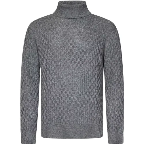 Grey Wool Turtleneck Sweater , male, Sizes: L, M - Jacob Cohën - Modalova