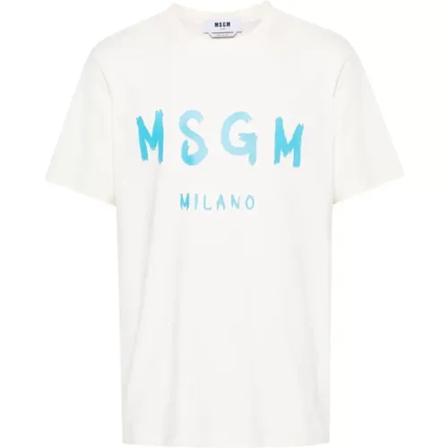 Off White Tee Shirt MSGM - MSGM - Modalova