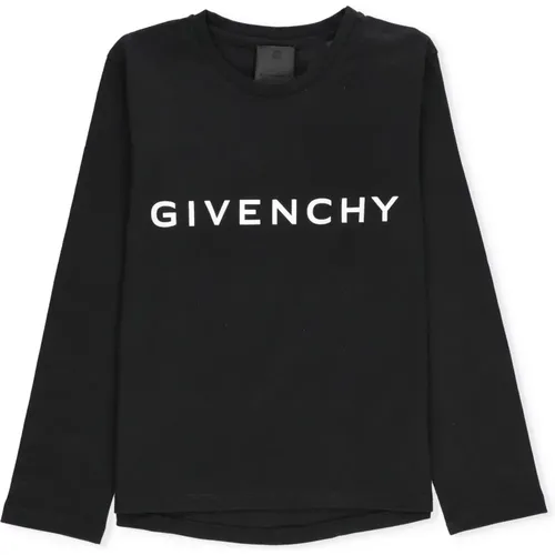 Schwarzes Junior Baumwoll T-Shirt mit Logo-Print - Givenchy - Modalova