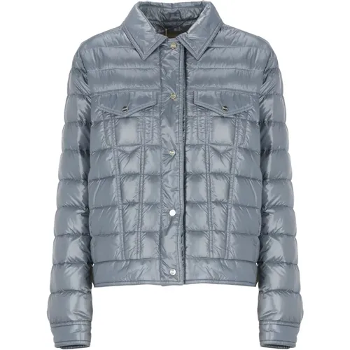 Blaue Steppjacke mit Kragen Herno - Herno - Modalova