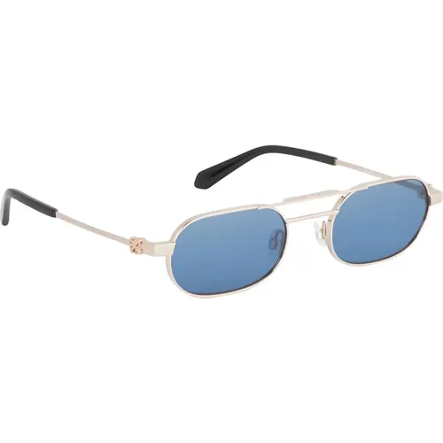 Goldrahmen Blaue Linse Sonnenbrille Vaiden - Off White - Modalova