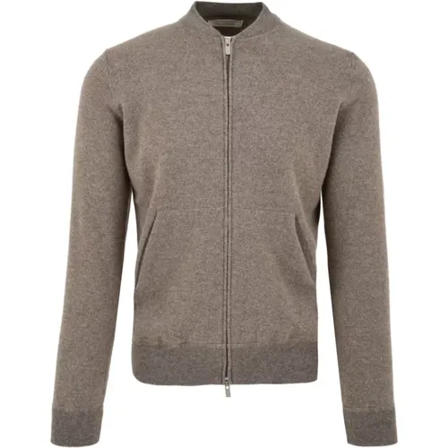 Dove Grey Pullover für Herren , Herren, Größe: L - Filippo De Laurentiis - Modalova