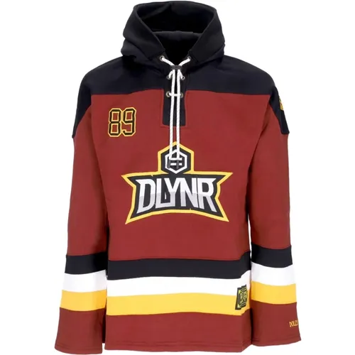 Klassisches Hockey Hoodie Bordeaux , Herren, Größe: XL - Dolly Noire - Modalova