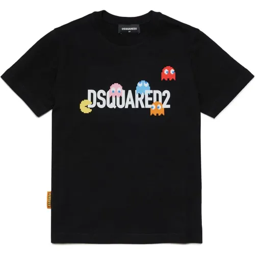Pac-Man Print Jersey T-Shirt - Dsquared2 - Modalova