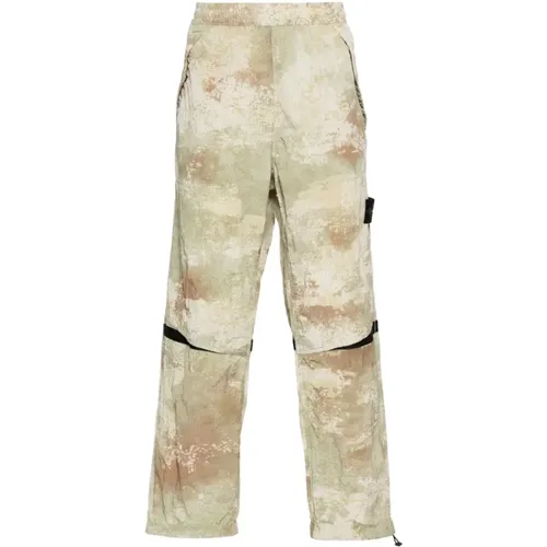 Econyl Camouflage Weite Hose , Herren, Größe: M - Stone Island - Modalova