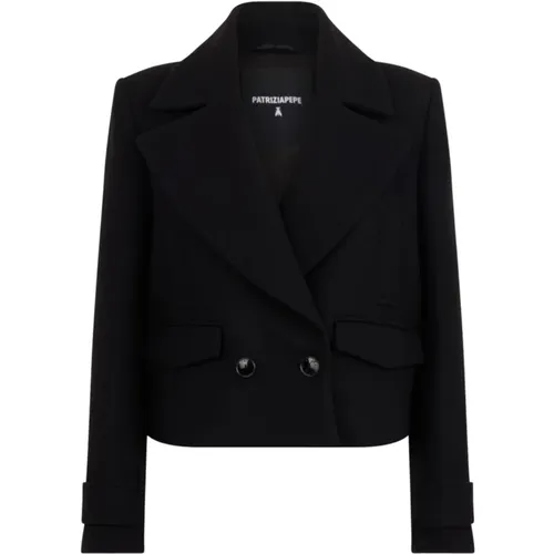 Short Design Double-Breasted Jacket , female, Sizes: M - PATRIZIA PEPE - Modalova