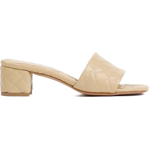 Leather Mule Sandals , female, Sizes: 3 1/2 UK, 3 UK - Bottega Veneta - Modalova