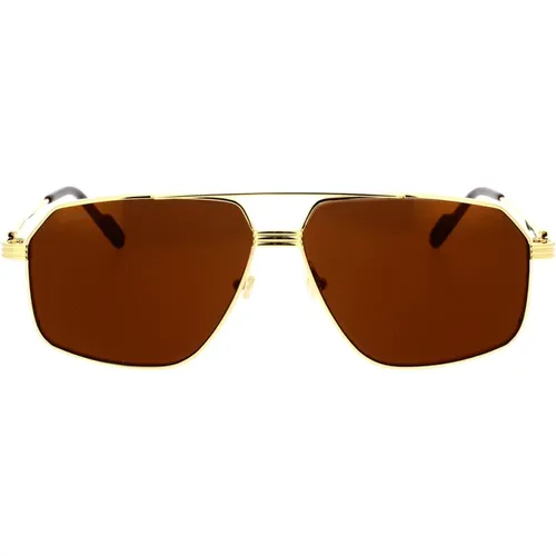 Vintageavigator Sunglasses with Gold Finish , male, Sizes: 61 MM - Cartier - Modalova