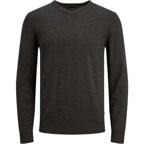 Herren V-Ausschnitt Strickpullover , Herren, Größe: M - jack & jones - Modalova