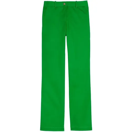 Grüne Chino Hose Straight Fit , Damen, Größe: M - Ines De La Fressange Paris - Modalova