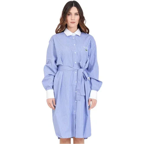Dresses,Blaue Lässige Kleider für Frauen - Lacoste - Modalova