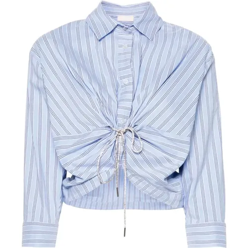 Vertical Stripe Jacket with Rhinestone Embellishment , female, Sizes: L - Liu Jo - Modalova