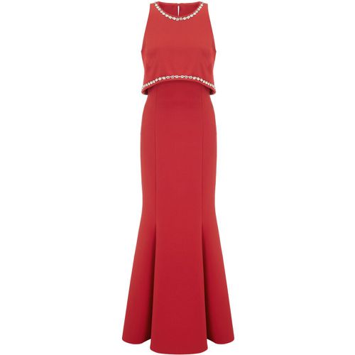 Naya Crop TOP Design Dress With Beaded Trim Detail , female, Sizes: XL, L, S, M - Ariella London - Modalova