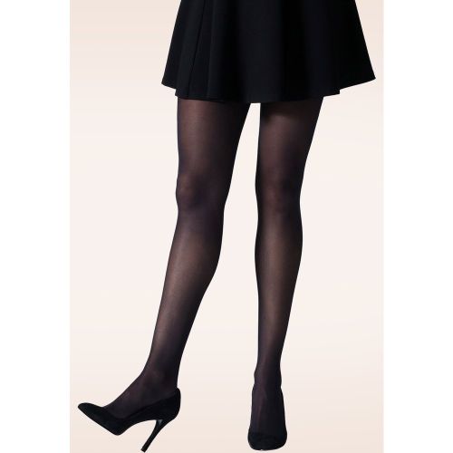 Eco Yarn Tights Années 60 en Noir - gipsy - Modalova