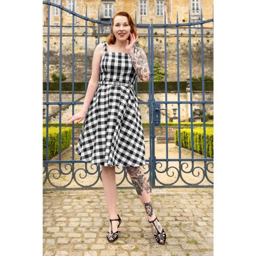 Robe évasée June en vichy et - Banned Retro - Modalova