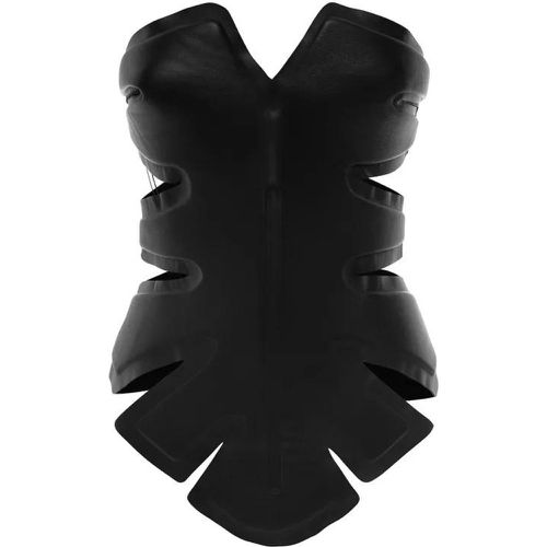 Black Padded Leaf Corset In Calf Leather - Größe 6 - black - Dion Lee - Modalova