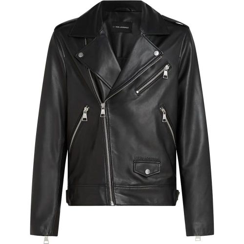 KARL ESSENTIAL LEDERJACKE - Größe L - Karl Lagerfeld - Modalova