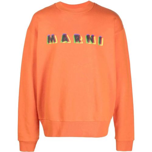 D Logo Printed Crewneck Sweatshirt - Größe 50 - Marni - Modalova