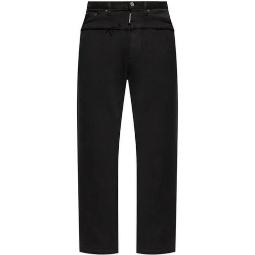 Denim-Panel Cotton Track Pants - Größe M - Dsquared2 - Modalova