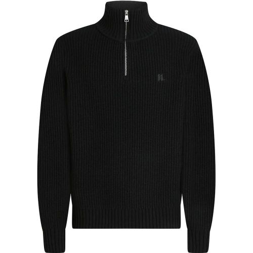 Rollkragenpullover mit halbem Reißverschluss - Größe L - Karl Lagerfeld - Modalova