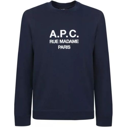 Blue Cotton Long-Sleeve Sweatshirt - Größe M - A.P.C. - Modalova