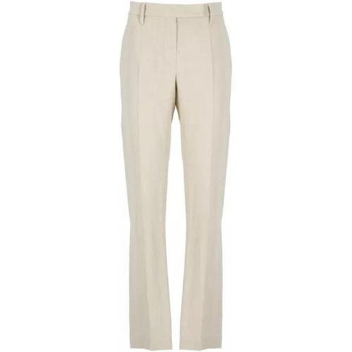 Beige Linen And Viscose Blend Pants - Größe 38 - multi - BRUNELLO CUCINELLI - Modalova