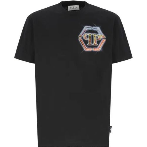 Black Logoed T-Shirt - Größe L - Philipp Plein - Modalova