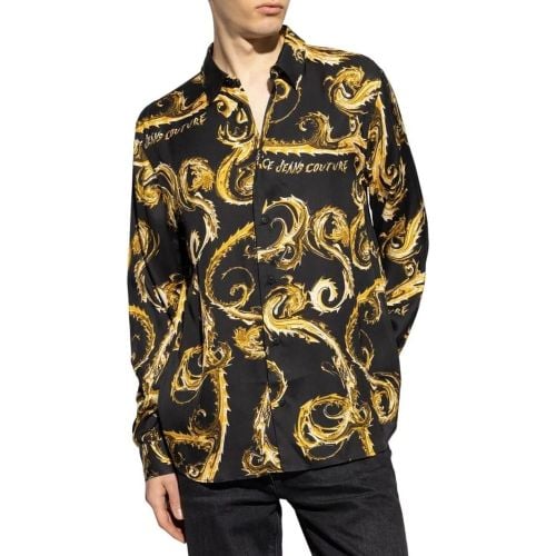 Versace Couture Heren Overhemd Zwart 77GAL2R0-NS50 - Größe L - Versace Jeans Couture - Modalova