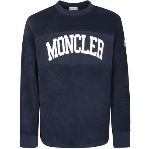 Blue Cotton Sweatshirt - Größe L - blue - Moncler - Modalova