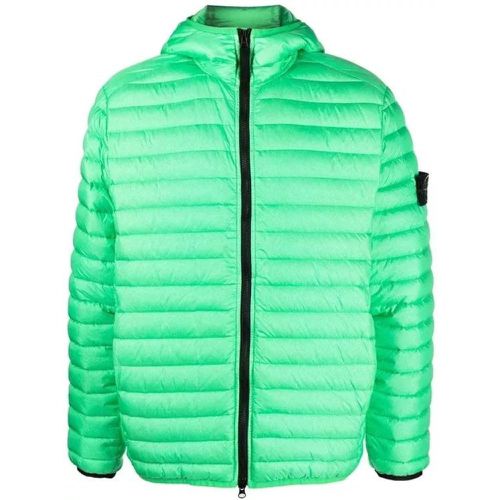Panelled Down Hooded Jacket - Größe L - green - Stone Island - Modalova