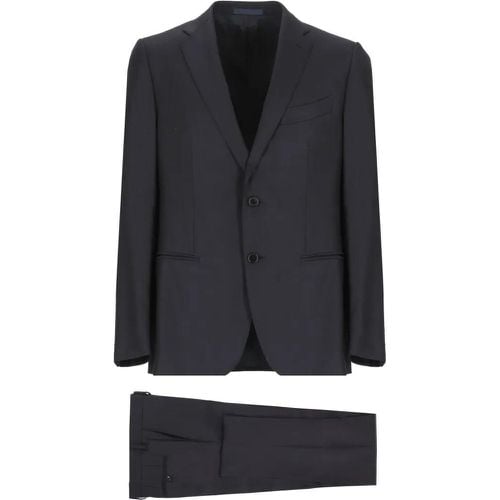 Dark Blue Wool Suit - Größe 48 - Emanuela Caruso - Modalova