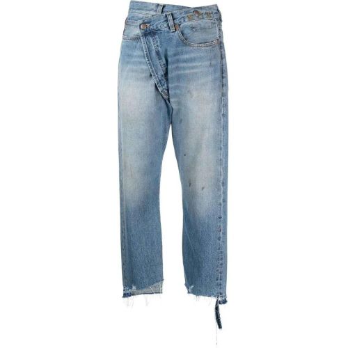 Off-Centre Distressed Denim Trousers - Größe 27 - R13 - Modalova