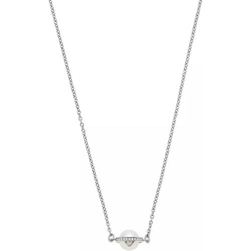 Halskette - Stainless Steel Pendant Necklace - Gr. unisize - in Silber - für Damen - Emporio Armani - Modalova